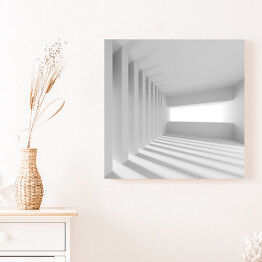 Obraz na płótnie Światło wpadające do białego pomieszczenia 3D