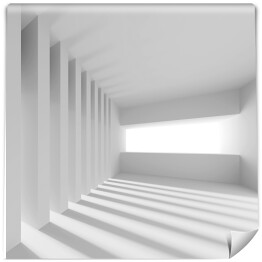 Fototapeta samoprzylepna Światło wpadające do białego pomieszczenia 3D