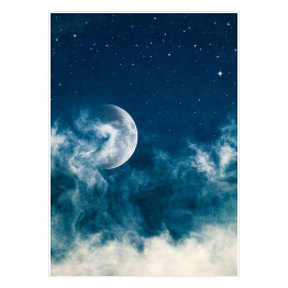 Plakat Mgła i Księżyc o północy