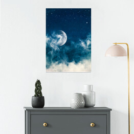 Plakat Mgła i Księżyc o północy