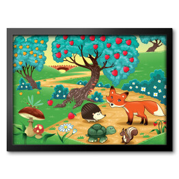 Zwierzęta w lesie - ilustracja