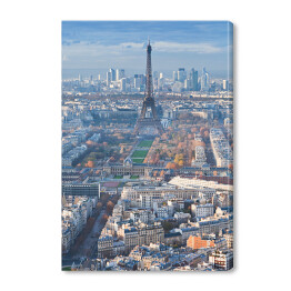 Panorama Paryża w zimowe popołudnie