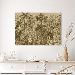 Obraz na płótnie Tropikalny las w sepii