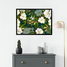 Obraz w ramie Florystyczna kompozycja z magnoliami