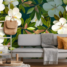 Fototapeta winylowa zmywalna Florystyczna kompozycja z magnoliami