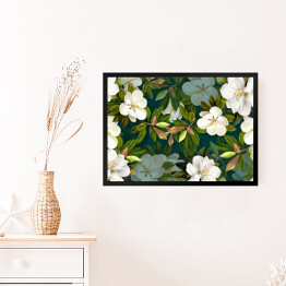 Obraz w ramie Florystyczna kompozycja z magnoliami