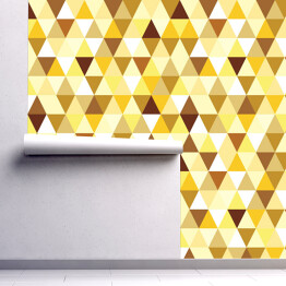 Tapeta samoprzylepna w rolce Złote i białe trójkąty