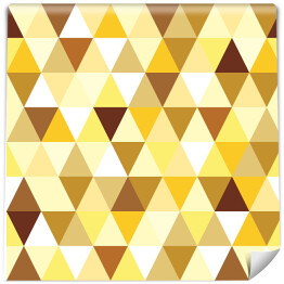 Tapeta winylowa zmywalna w rolce Złote i białe trójkąty
