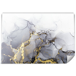 Fototapeta winylowa zmywalna Szary płomień - abstrakcja. Przenikający tusz alkoholowy