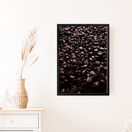 Obraz w ramie Ciemne ziarna kawy
