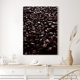 Obraz na płótnie Ciemne ziarna kawy