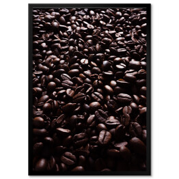 Plakat w ramie Ciemne ziarna kawy