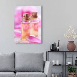 Obraz na płótnie Różane olejki eteryczne do aromaterapii