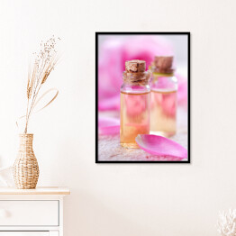 Plakat w ramie Różane olejki eteryczne do aromaterapii
