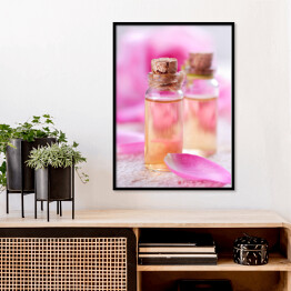 Plakat w ramie Różane olejki eteryczne do aromaterapii