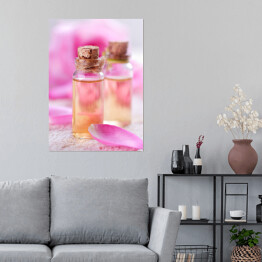 Plakat samoprzylepny Różane olejki eteryczne do aromaterapii