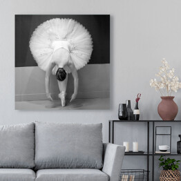 Obraz na płótnie Baletnica w czarno-białych odcieniach