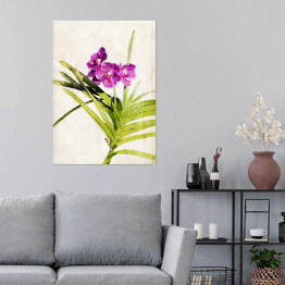 Plakat Orchidea - akwarela