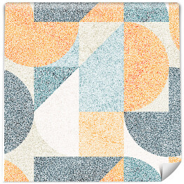 Tapeta samoprzylepna w rolce Abstrakcyjny ornament geometryczny w stylu retro