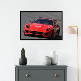 Plakat w ramie Czerwony sportowy samochód Ferrari FXX-K Evo
