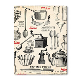 Obraz na płótnie Gotowanie - ilustracja w stylu vintage