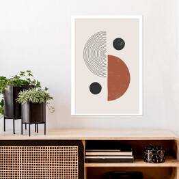 Plakat samoprzylepny Modna minimalistyczna abstrakcyjna ręcznie malowana kompozycja