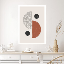 Plakat Modna minimalistyczna abstrakcyjna ręcznie malowana kompozycja