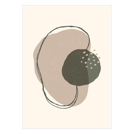 Plakat samoprzylepny Abstrakcyjna sztuka tła w modnym stylu minimalistycznym. Wektor ręcznie rysowane ilustracji z różnych kształtów