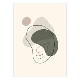 Plakat samoprzylepny Abstrakcyjne tło w modnym stylu minimalistycznym. Wektor ręcznie rysowane ilustracji z kształtów organicznych