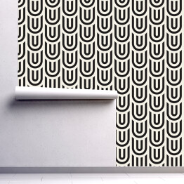 Tapeta samoprzylepna w rolce Wektor bezszwowe linie wzór mozaiki. Nowoczesne stylowe abstrakcyjne tekstury. Powtarzające się geometryczne płytki