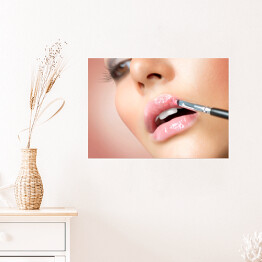 Plakat Kobieta malująca usta