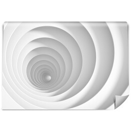Fototapeta winylowa zmywalna Abstrakcyjna pusta biała perspektywa tunelu, 3 d