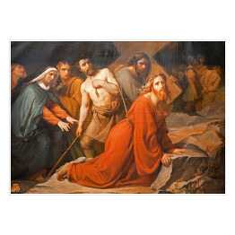 Plakat samoprzylepny Jezus pod krzyżem