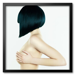 Obraz w ramie Naga kobieta z krótką fryzurą