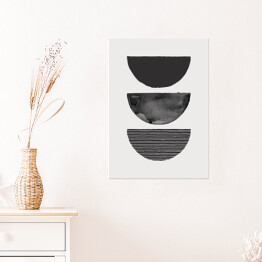 Plakat samoprzylepny Abstrakcyjna akwarela tła sztuki w modnym stylu minimalistycznym. Wektor ręcznie rysowane ilustracji w monochromatycznych kolorach
