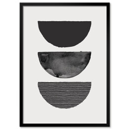 Plakat w ramie Abstrakcyjna akwarela tła sztuki w modnym stylu minimalistycznym. Wektor ręcznie rysowane ilustracji w monochromatycznych kolorach