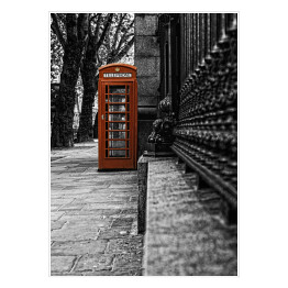 Plakat samoprzylepny Butka telefoniczna w londyńskim stylu
