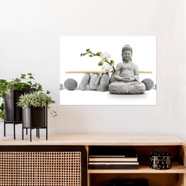 Budda na białym tle - ilustracja