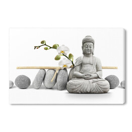 Obraz na płótnie Budda na białym tle - ilustracja