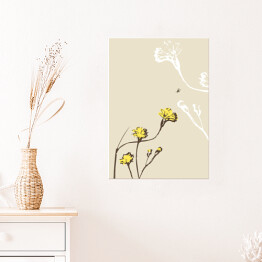 Plakat Żółty dziki kwiat