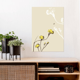 Plakat samoprzylepny Żółty dziki kwiat