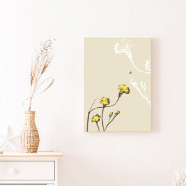Obraz na płótnie Żółty dziki kwiat