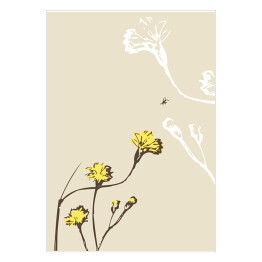 Plakat samoprzylepny Żółty dziki kwiat