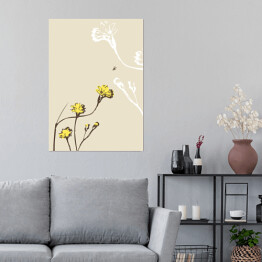 Plakat Żółty dziki kwiat