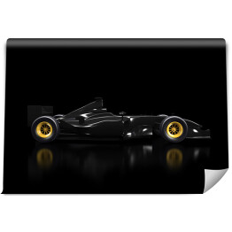 Ciemny samochód Formuły 1 na czarnym tle