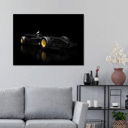 Plakat w ramie Samochód Formuły 1 na czarnym tle