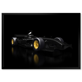 Plakat w ramie Samochód Formuły 1 na czarnym tle
