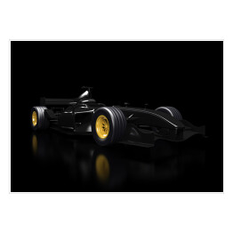 Plakat Samochód Formuły 1 na czarnym tle