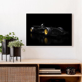 Obraz na płótnie Samochód Formuły 1 na czarnym tle