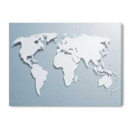 Obraz na płótnie Mapa 3d błękitno biała